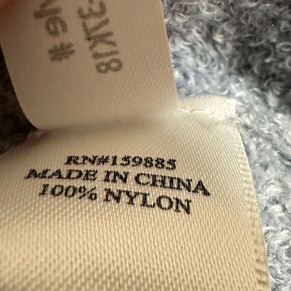 NWT Hello Nite Women’s Steel Blue Crew Neck Short Sleeve e Nylon Sweater - XS - Picture 7 of 8